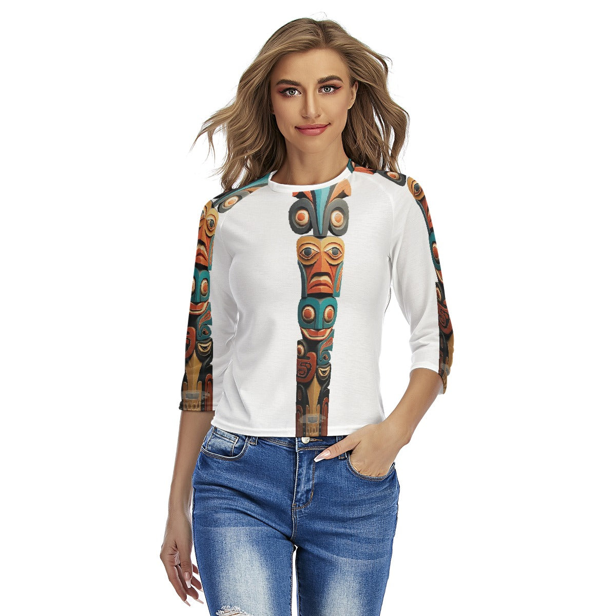 All-Over Print Women's Raglan Sleeves T-shirts