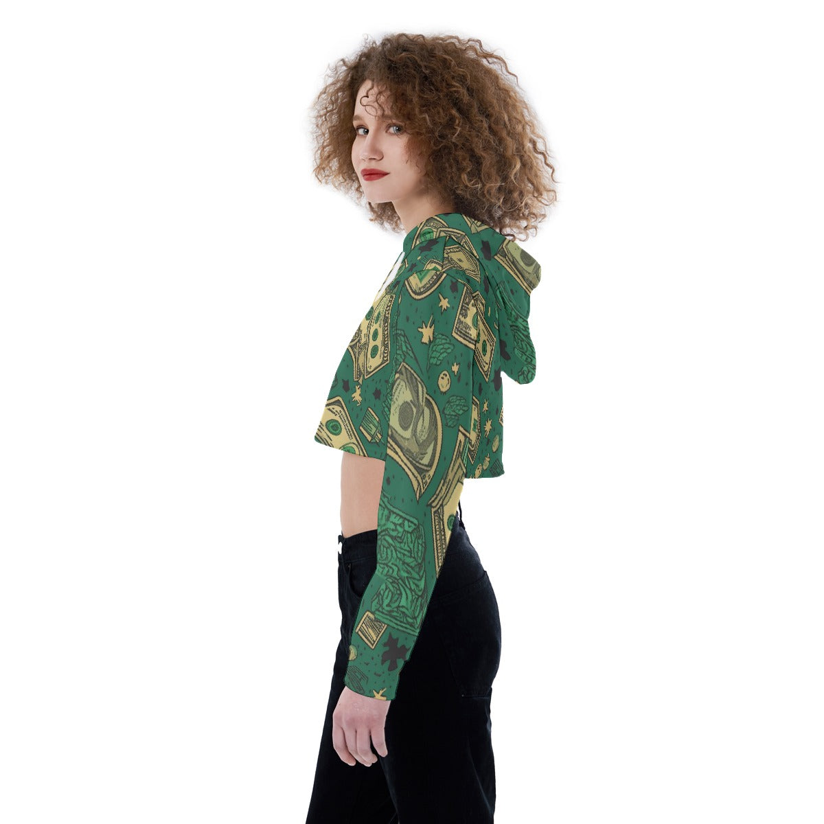 All-Over Print Women's Crop Top Hoodie
