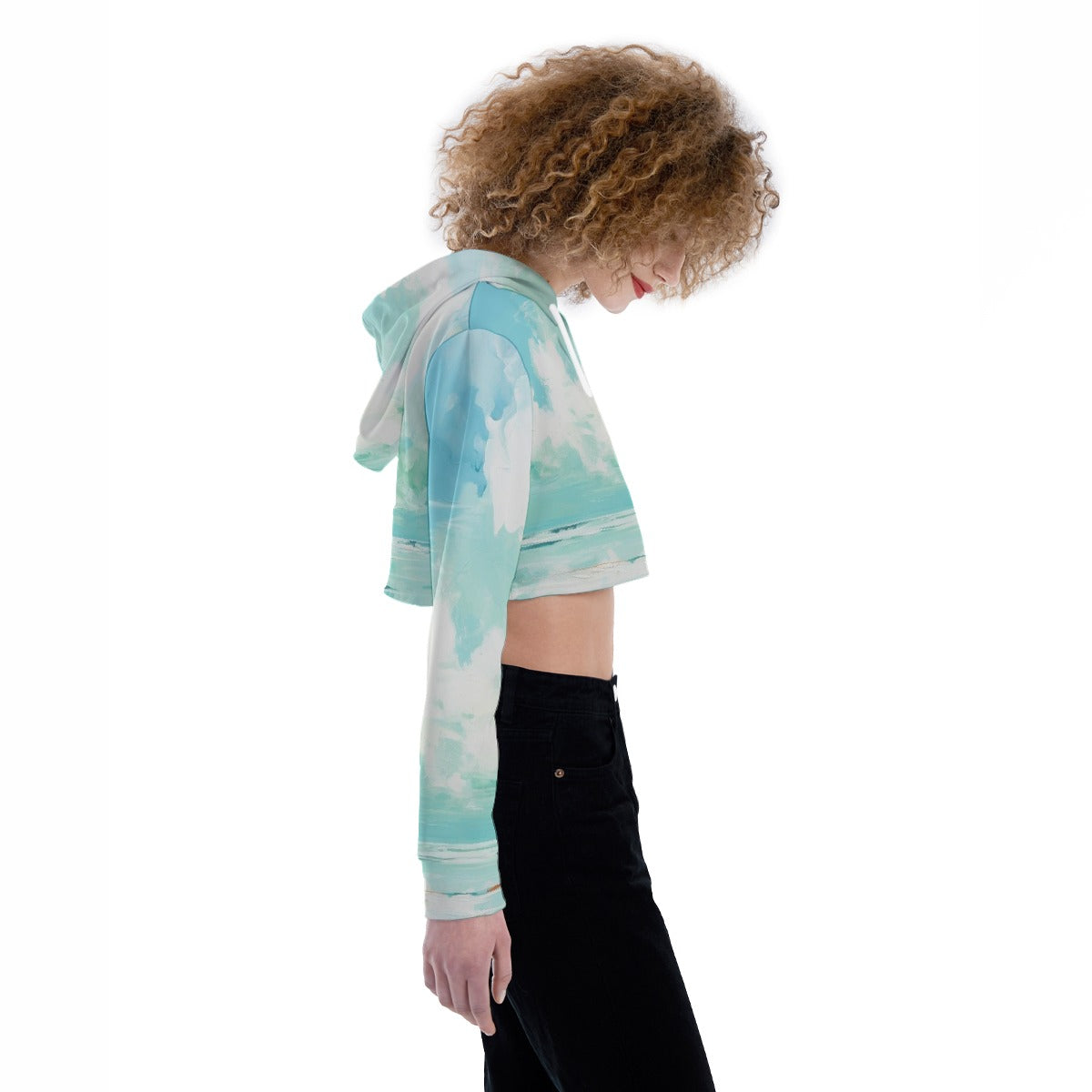 All-Over Print Women's Crop Top Hoodie