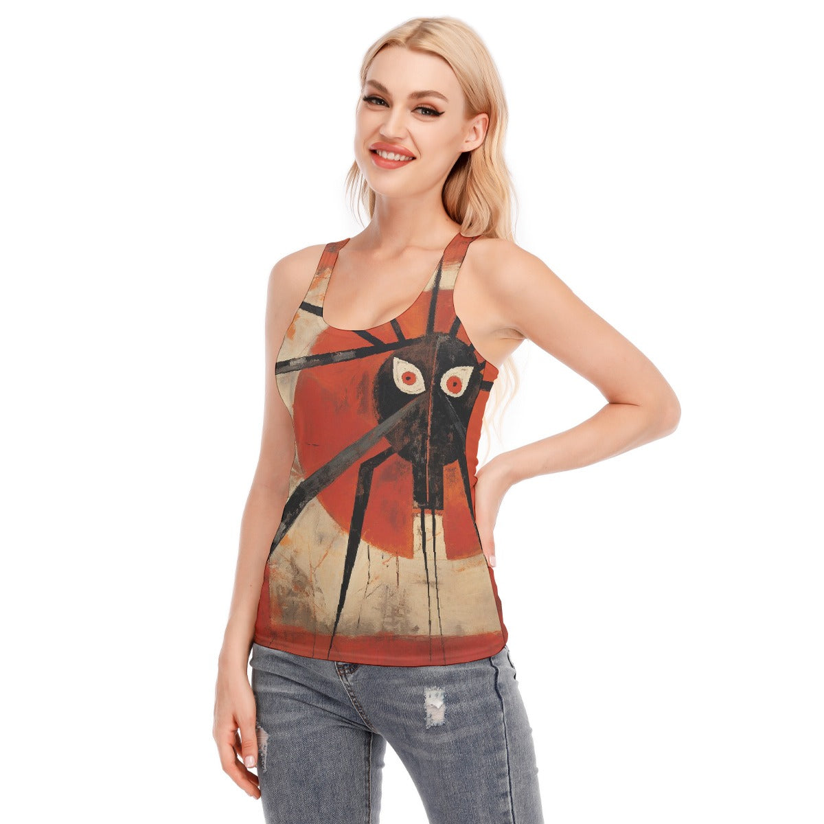All-Over Print Women's Racer Vest | 190GSM Cotton
