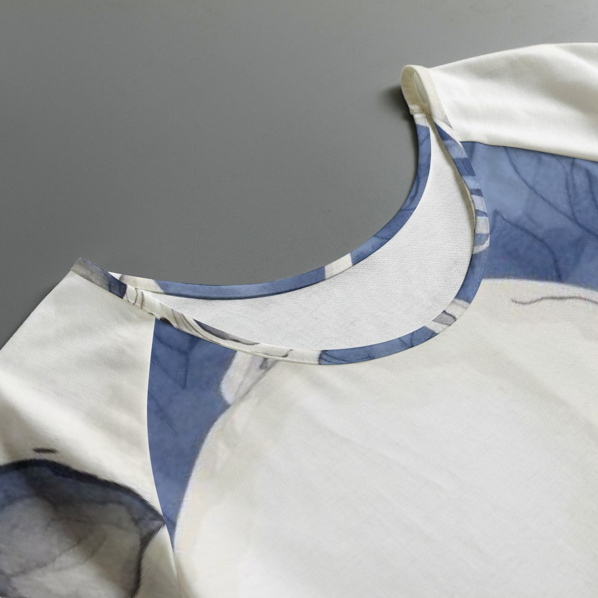 All-Over Print Women's Round Neck T-shirt With Raglan Sleeve