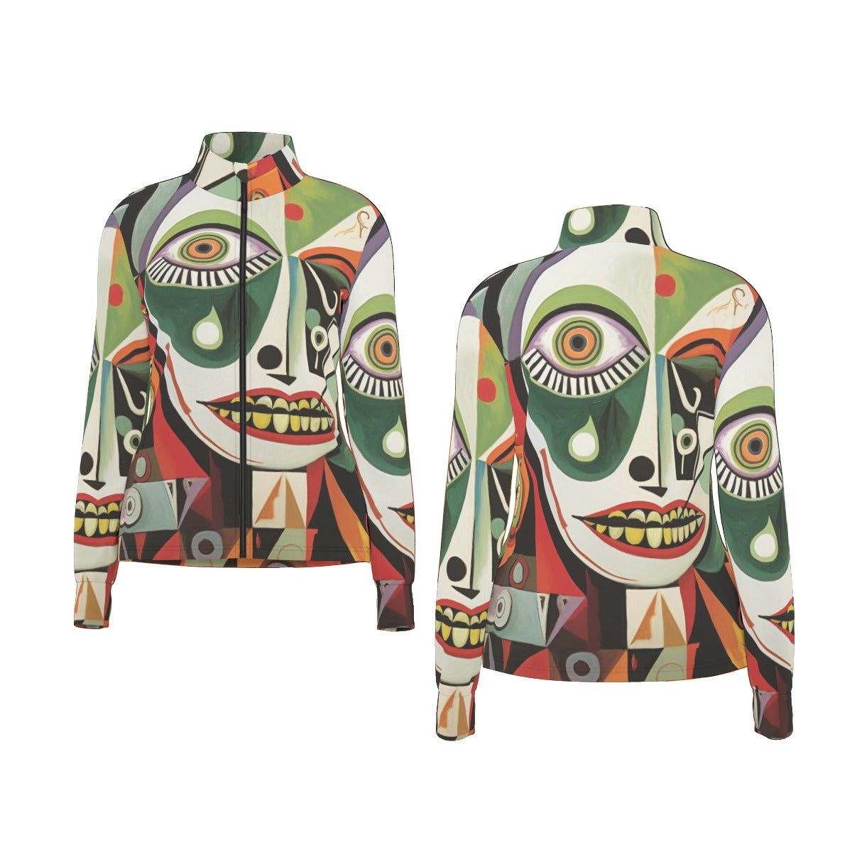 All-Over Print Women's Long Sleeve Thumbhole Jacket