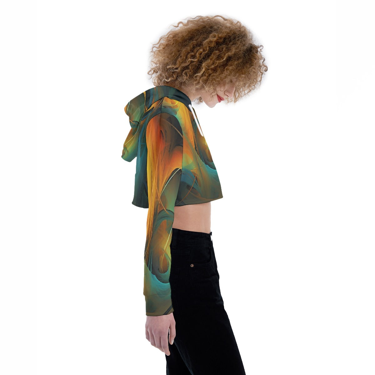 All-Over Print Women's Crop Top Hoodie