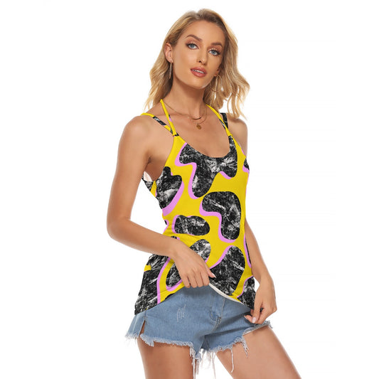 All-Over Print Women's Halter Top With Backless