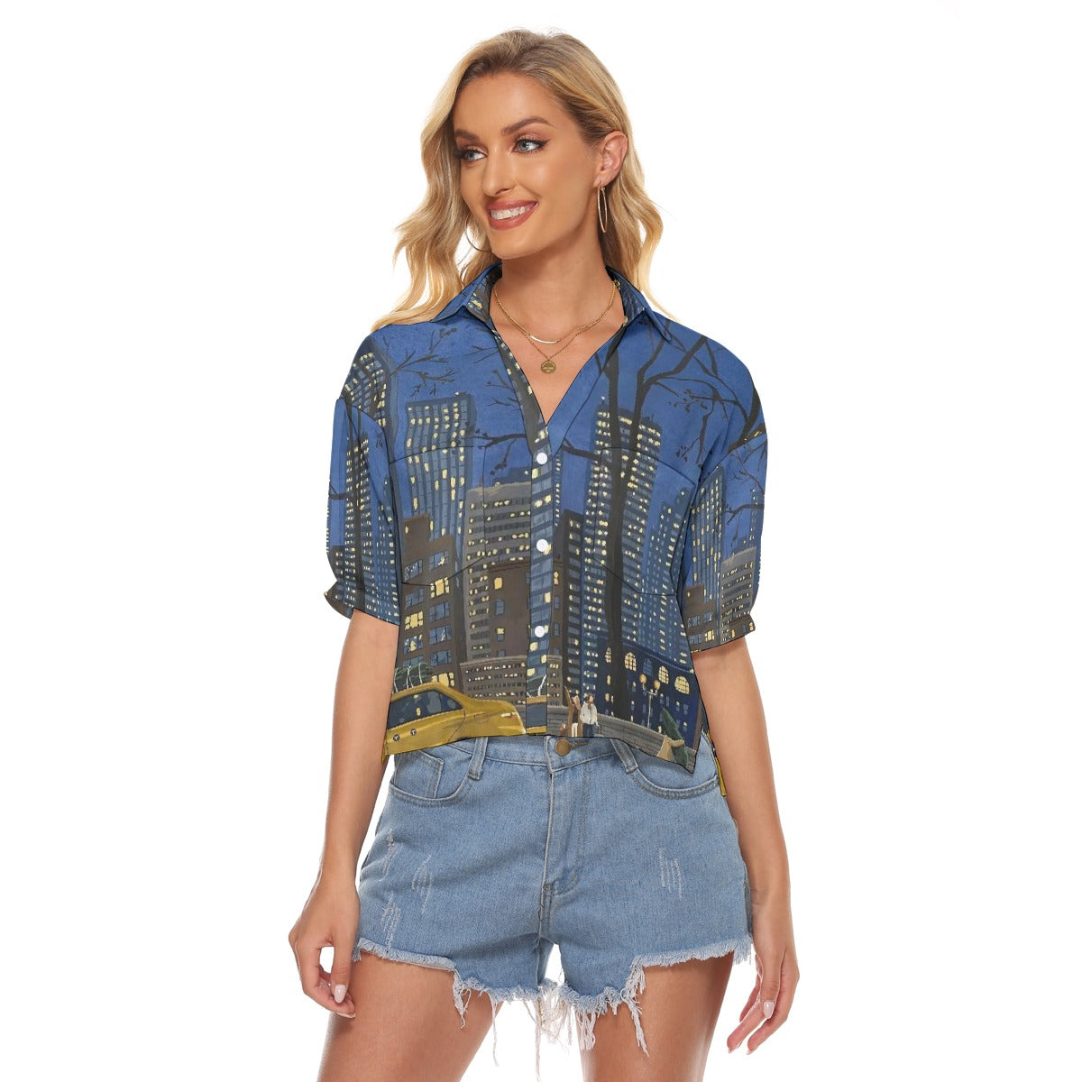 All-Over Print Women's V-neck Shirts