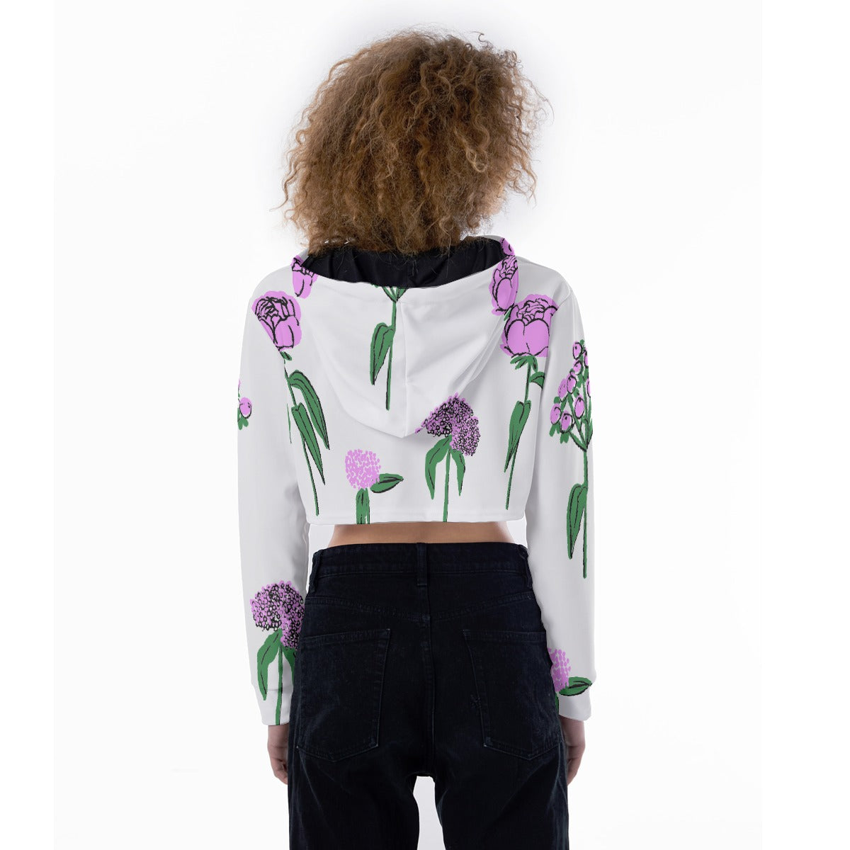 All-Over Print Women's Crop Top Hoodie