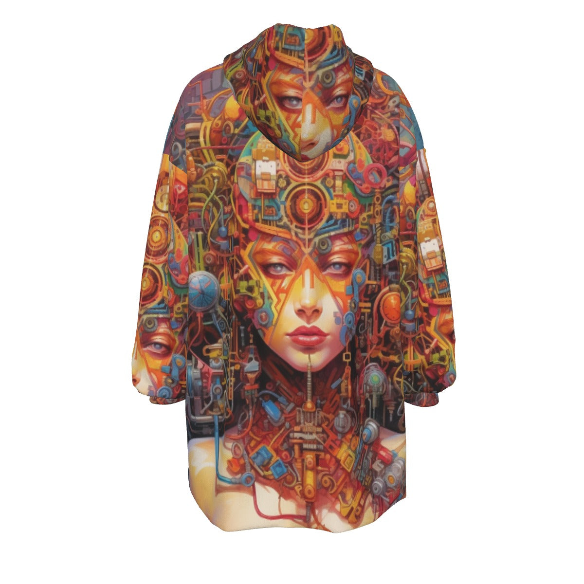All-Over Print Women's Sherpa Fleece Hoodie Blanket