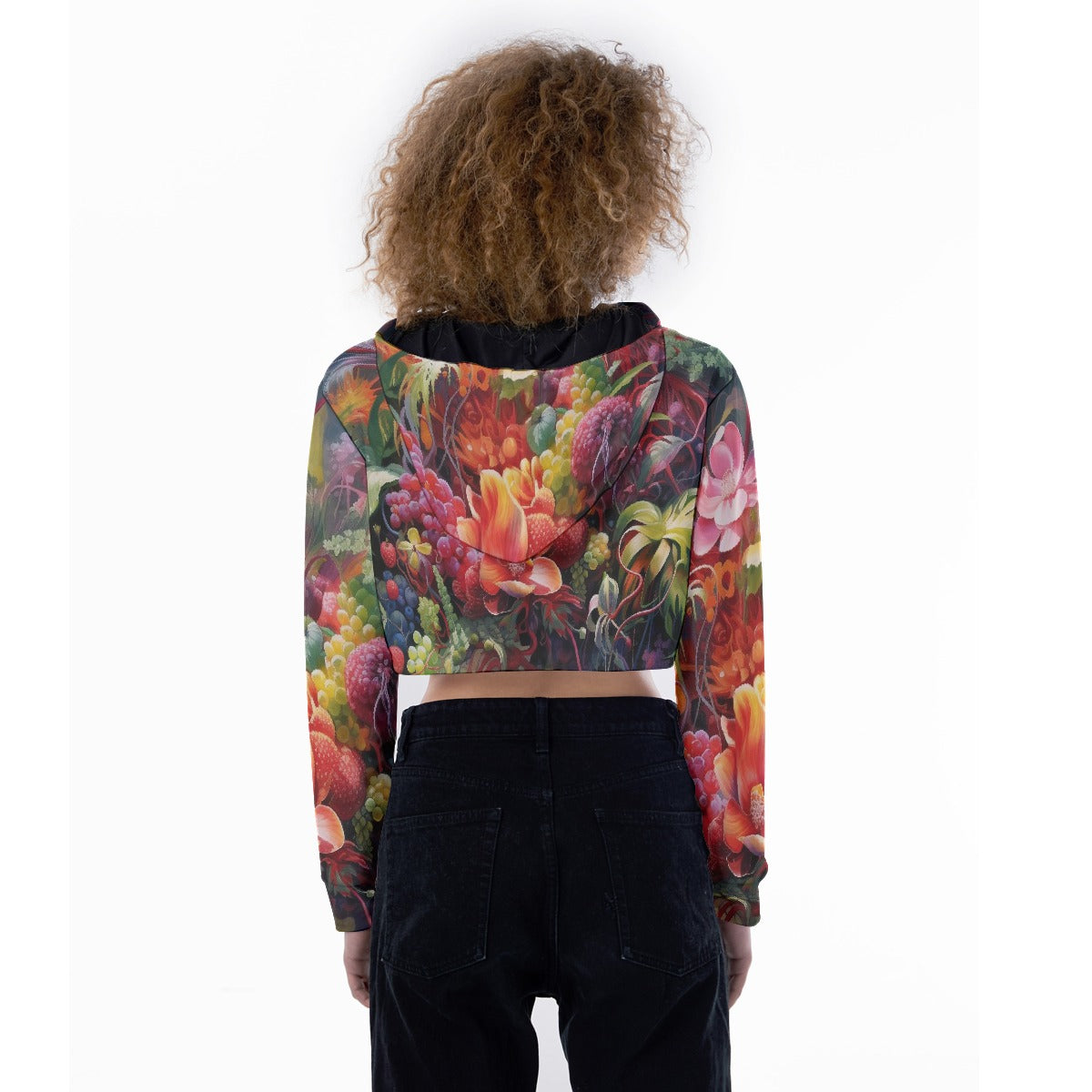 All-Over Print Women's Crop Top Hoodie