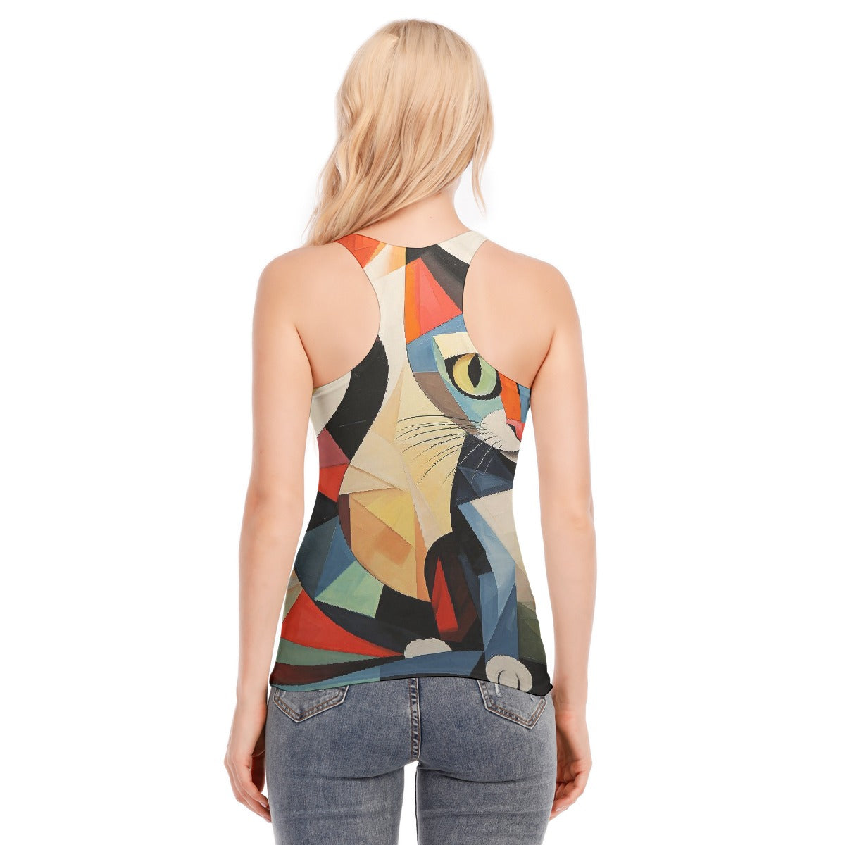 All-Over Print Women's Racer Vest | 190GSM Cotton