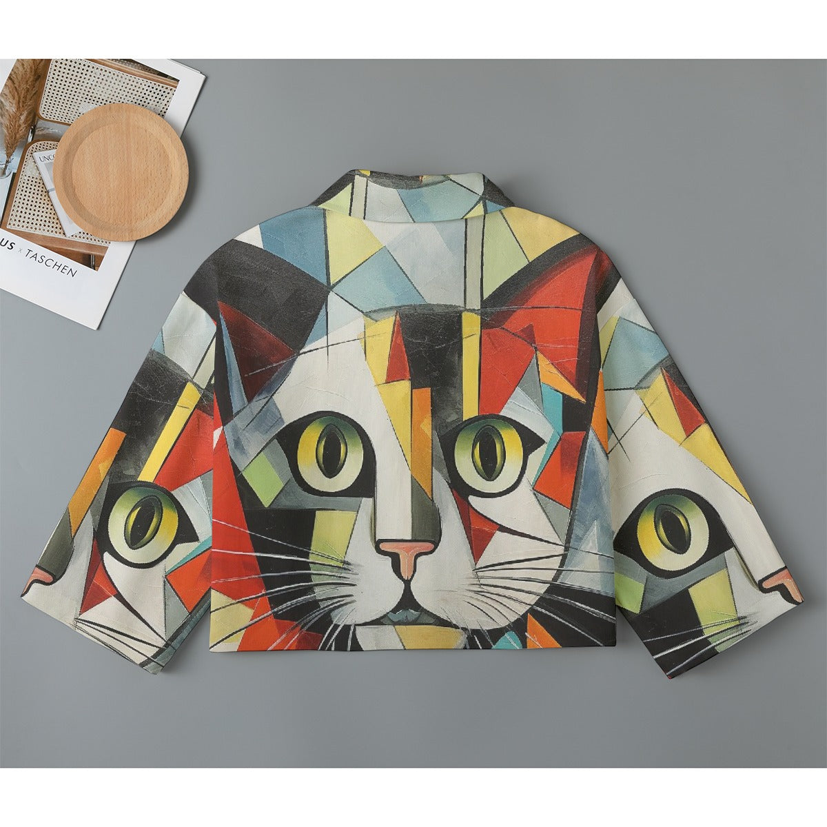 All-Over Print Women's Cropped Jacket | 245GSM Cotton
