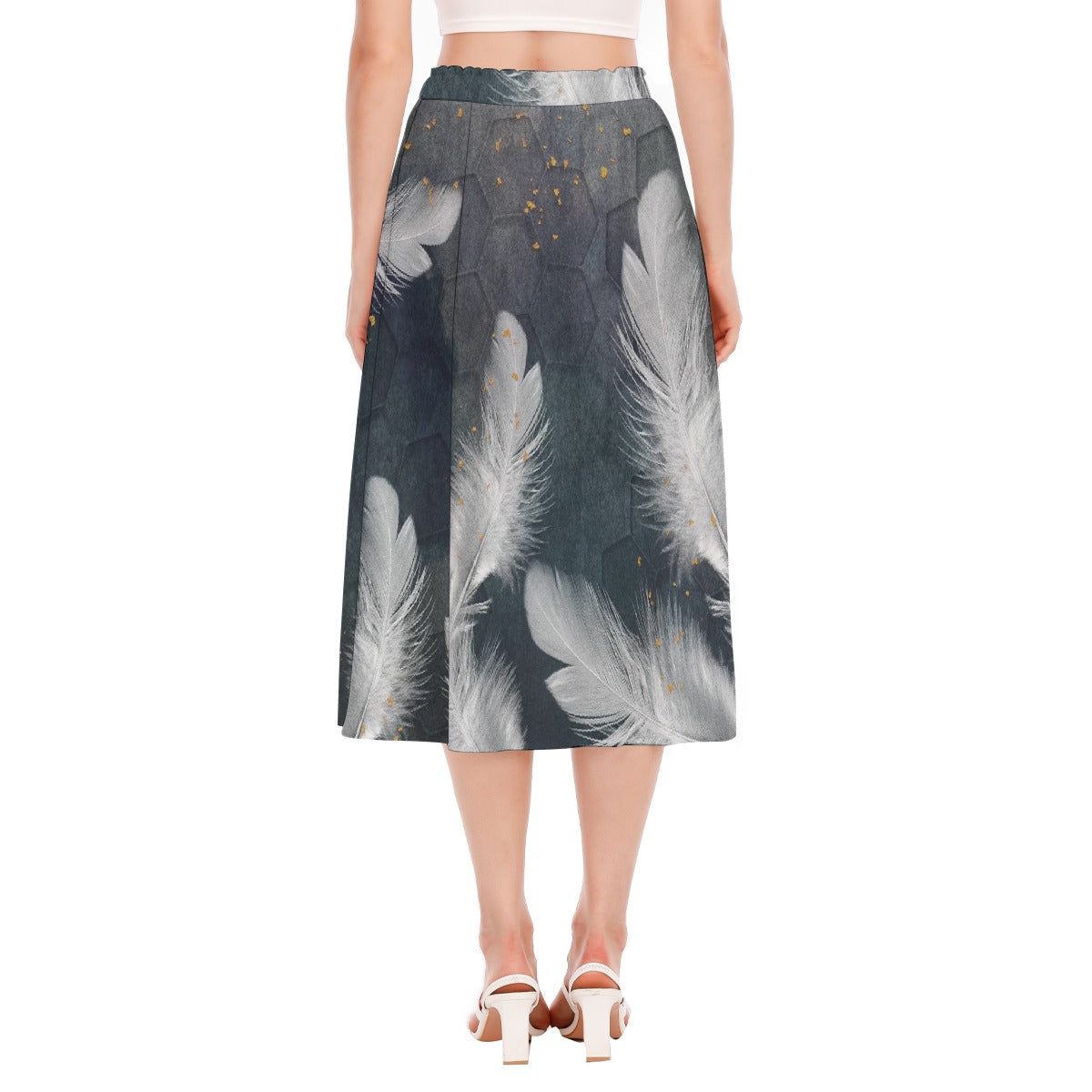 All-Over Print Women's Long Section Chiffon Skirt