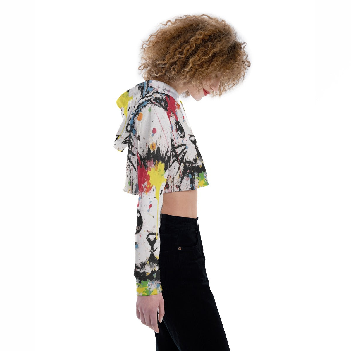 All-Over Print Women's Crop Top Hoodie
