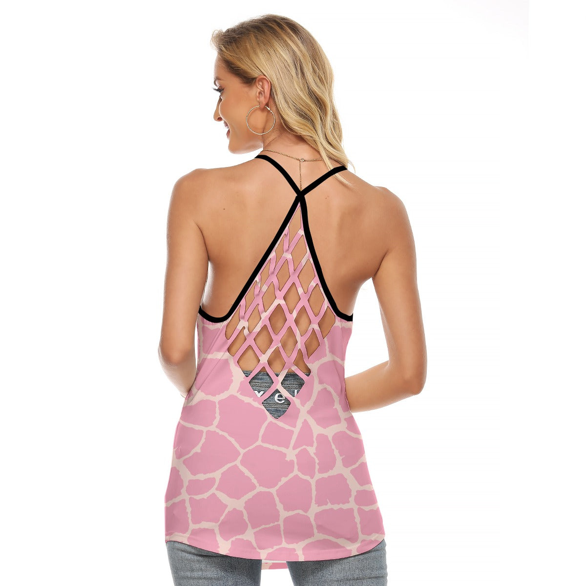 All-Over Print Women's Criss-Cross Open Back Tank Top