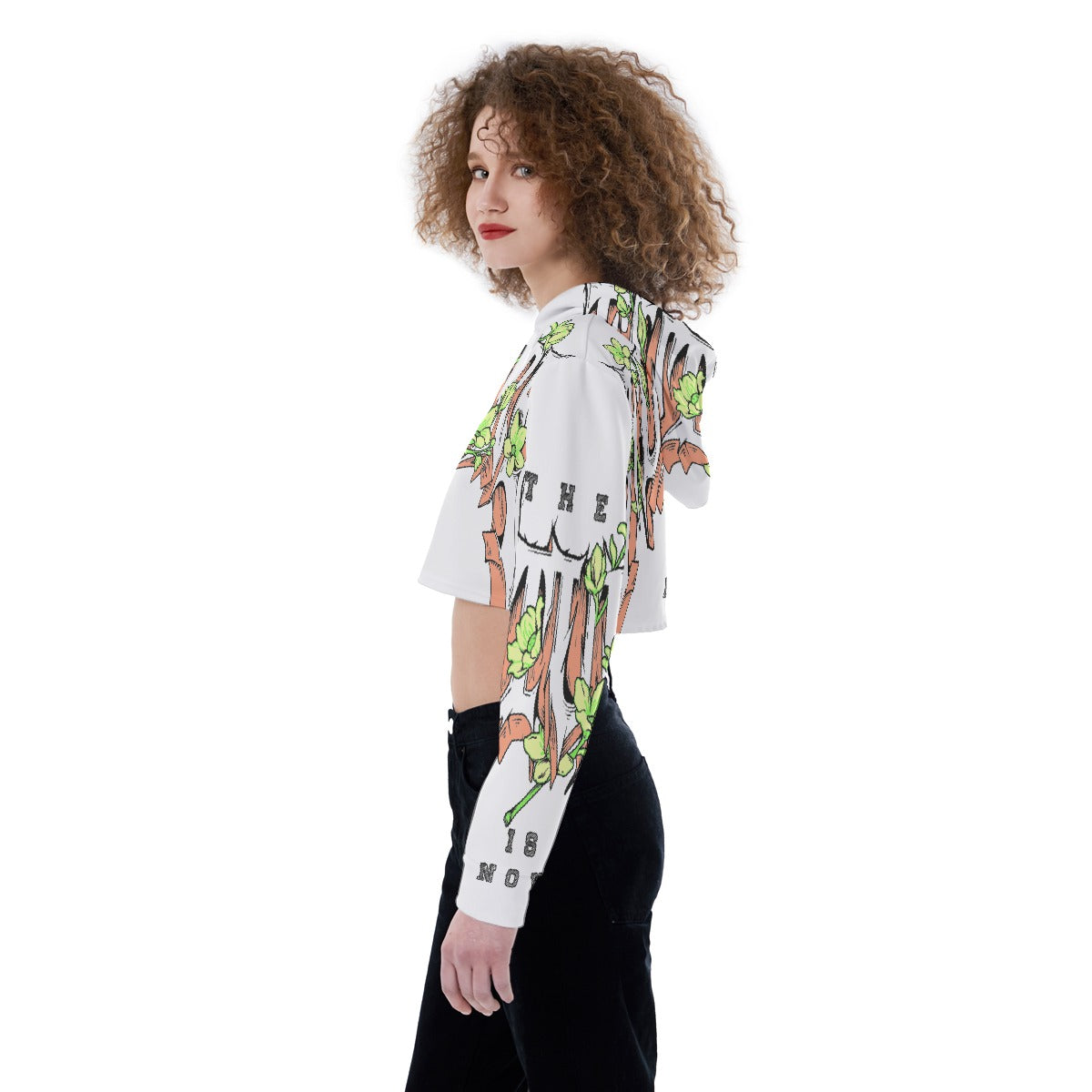 All-Over Print Women's Crop Top Hoodie