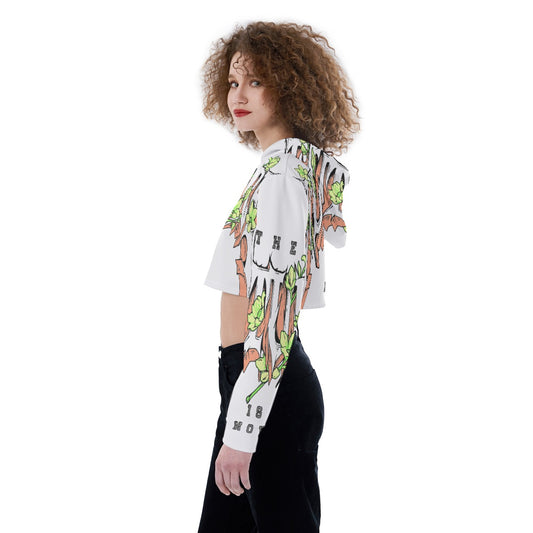 All-Over Print Women's Crop Top Hoodie