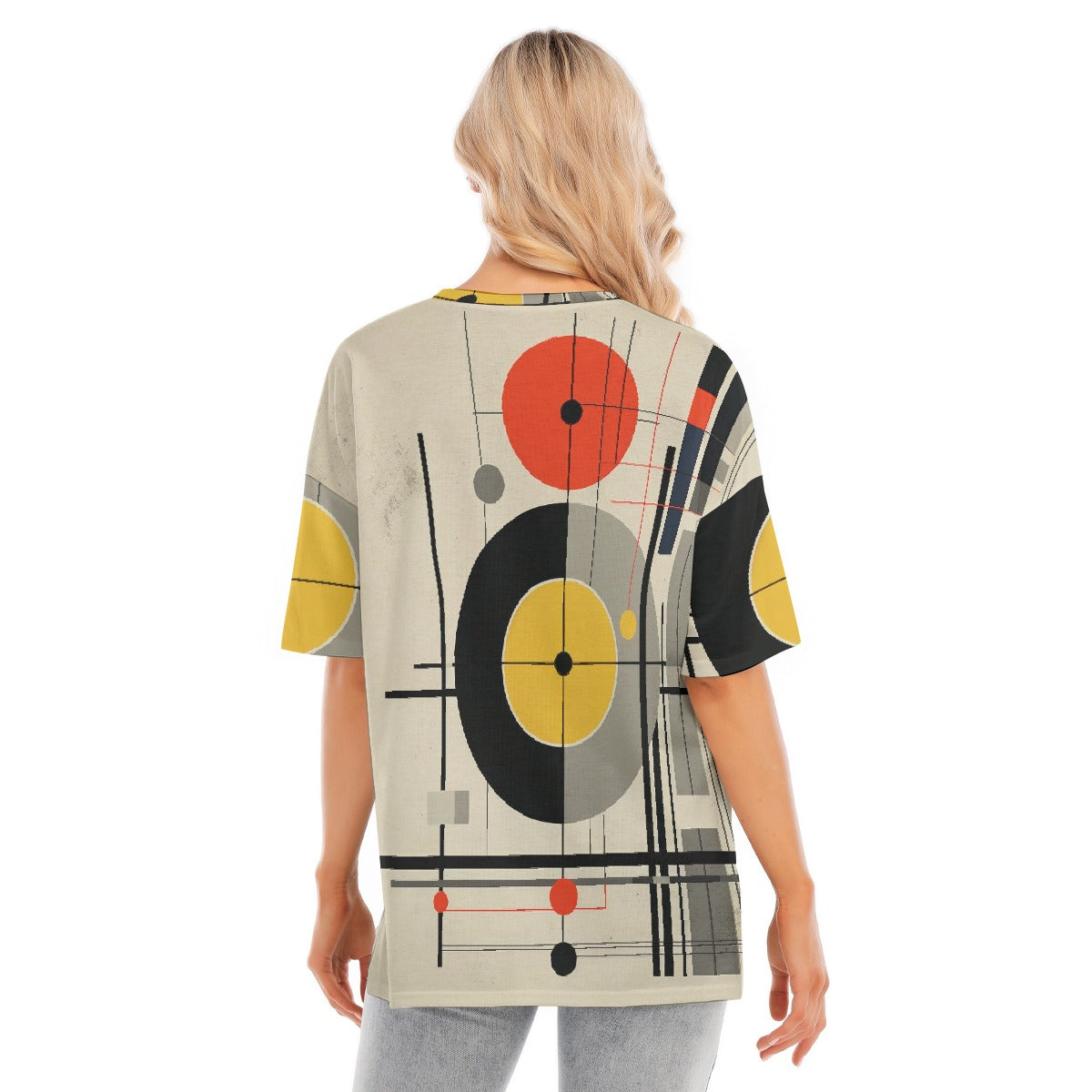 All-Over Print Women's Short Sleeves T-shirt With Hem Split