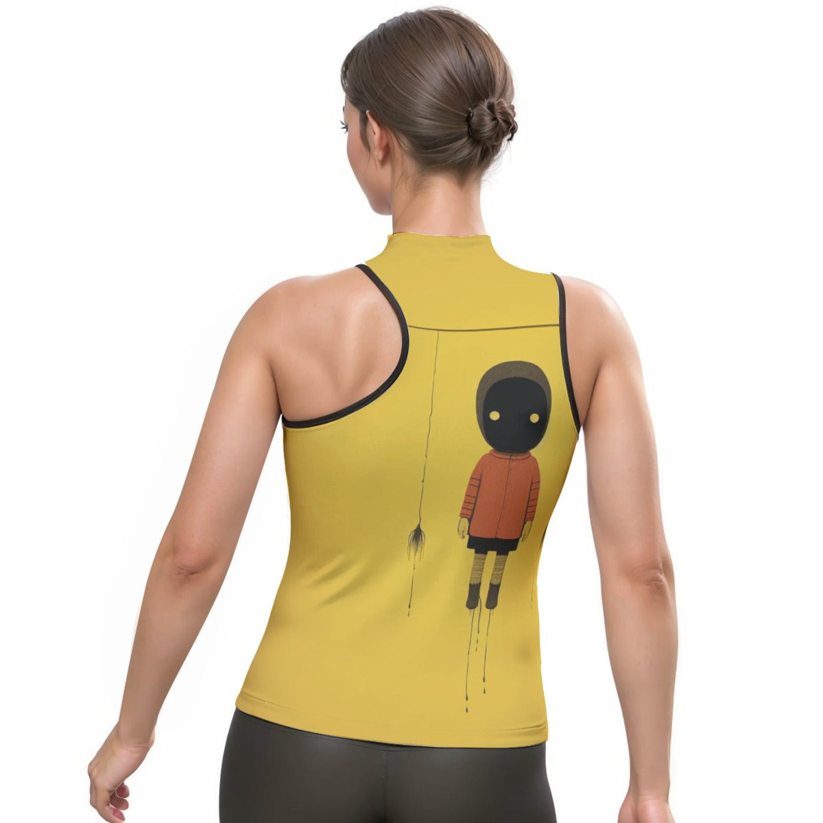 All-Over Print Women's Halter Sleeveless Asymmetrical Tank Top