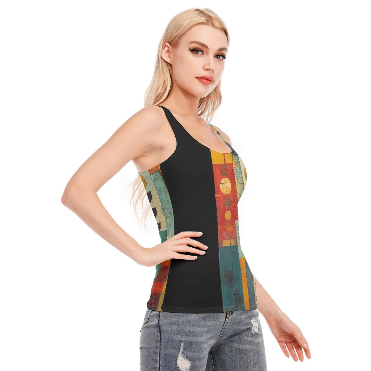 All-Over Print Women's Racer Vest | 190GSM Cotton