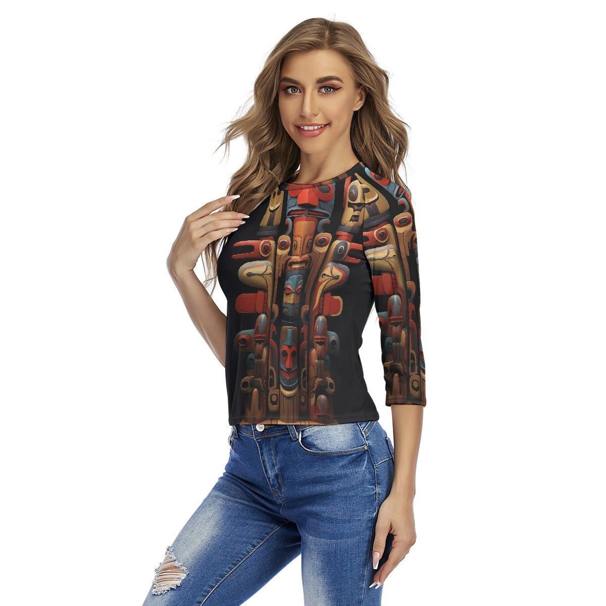 All-Over Print Women's Raglan Sleeves T-shirts