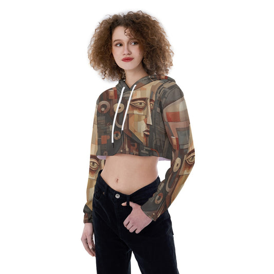 All-Over Print Women's Crop Top Hoodie