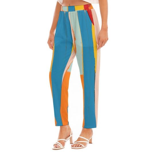 All-Over Print Women's Loose Straight-leg Pants