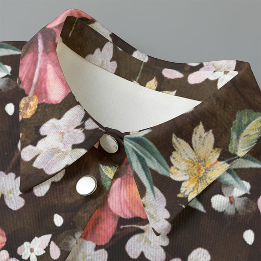 All-Over Print Women's Cropped Jacket | 245GSM Cotton