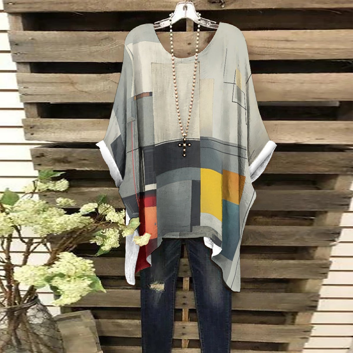 All-Over Print Women's Bat Sleeve Shirt