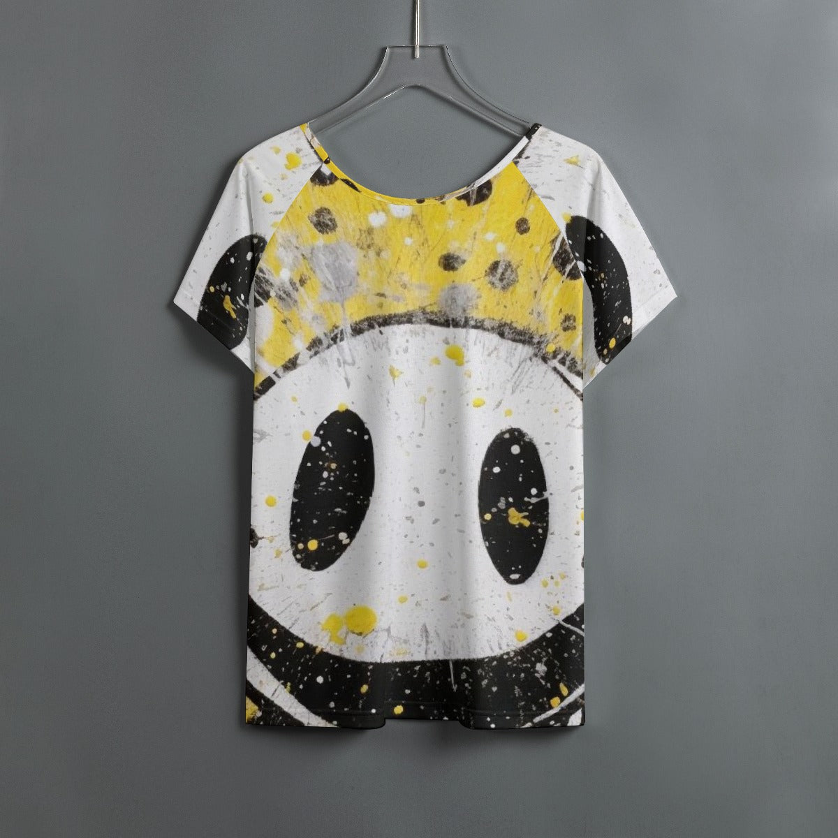 All-Over Print Women's Round Neck T-shirt With Raglan Sleeve