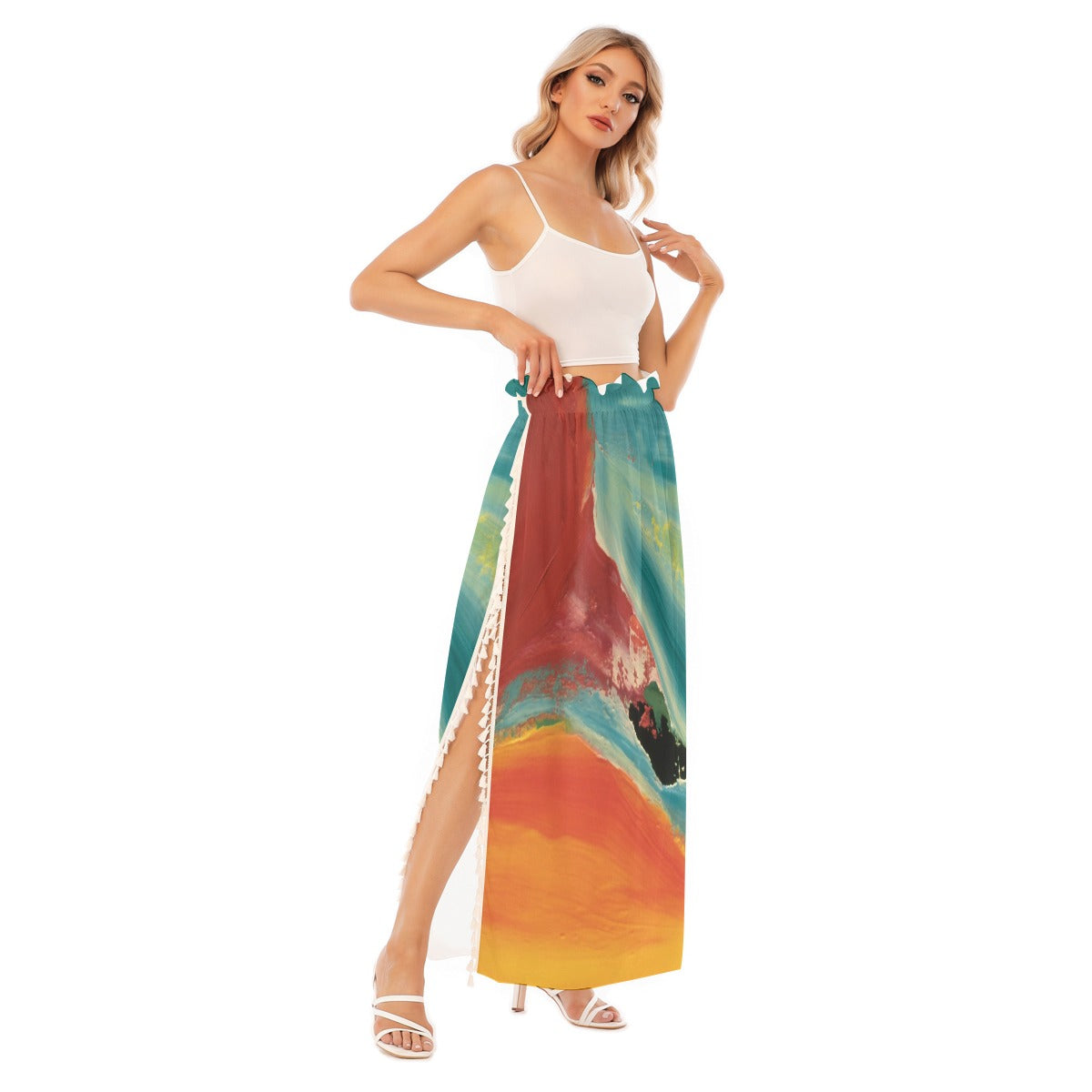 All-Over Print Women's Side Split Skirt