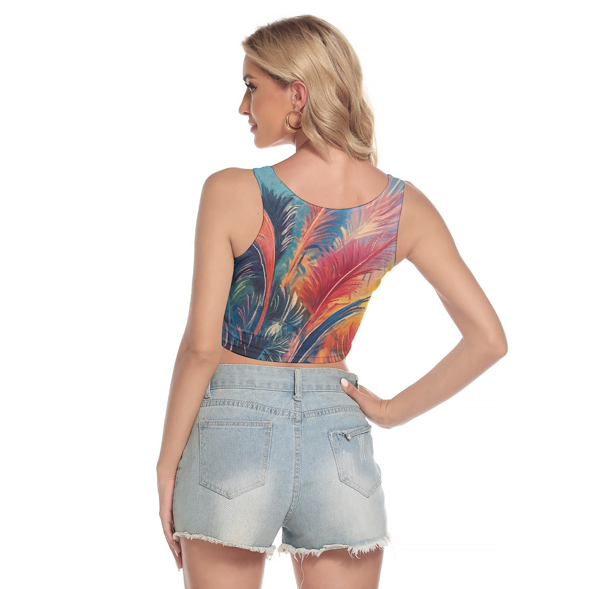 All-Over Print Women's Sport Crop Tank Top