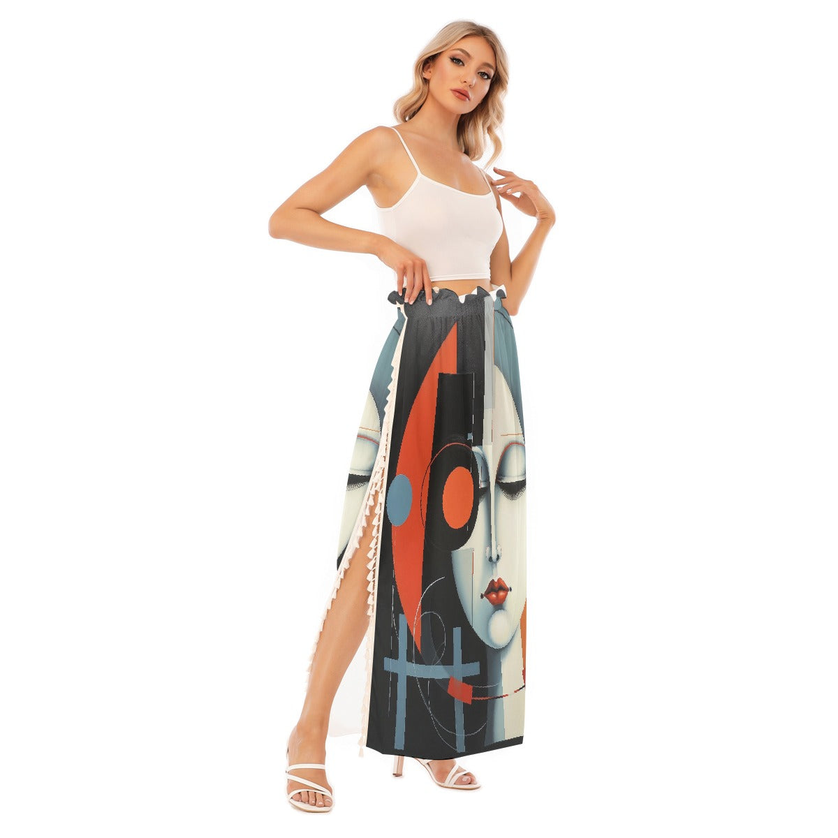 All-Over Print Women's Side Split Skirt