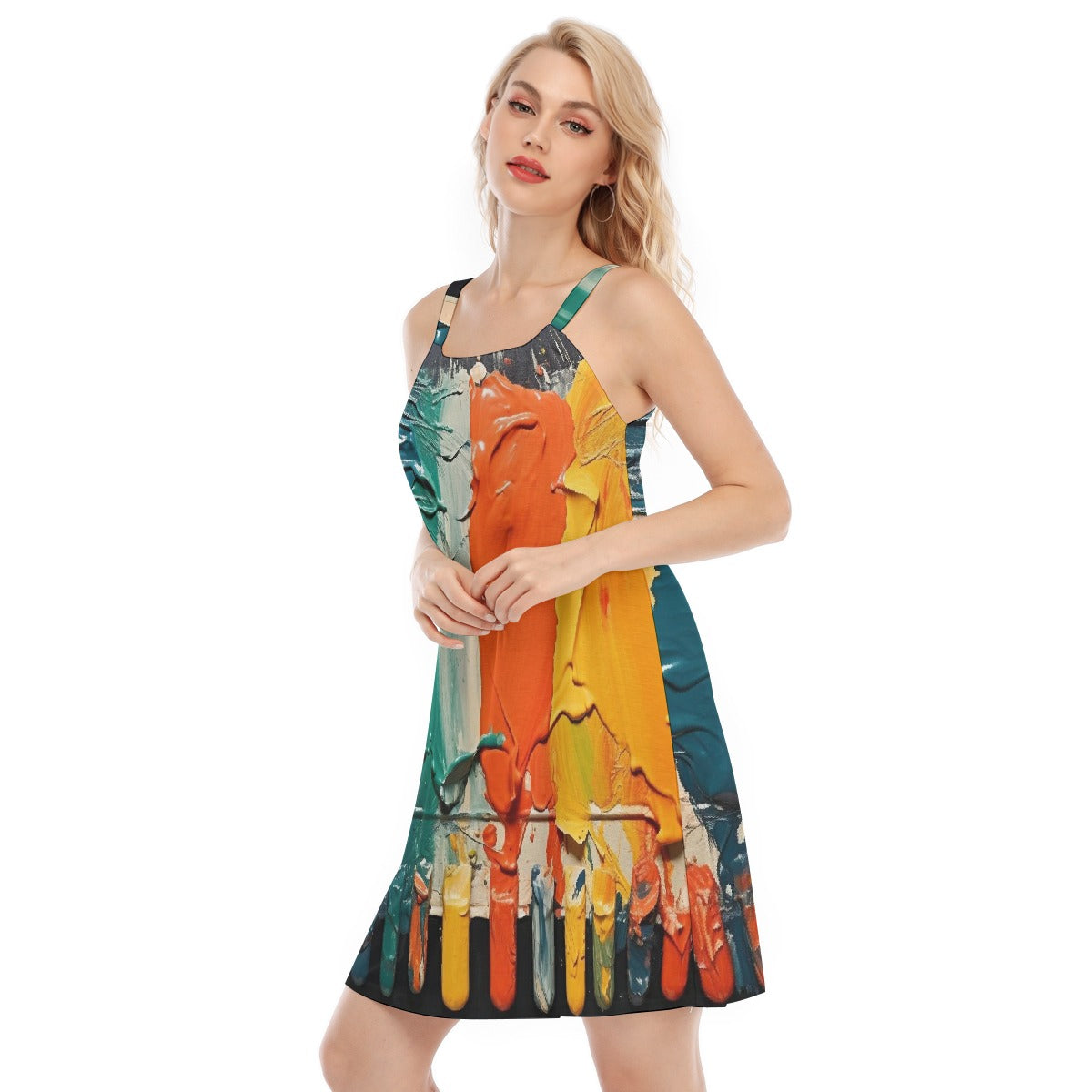 All-Over Print Women's O-neck Cami Dress