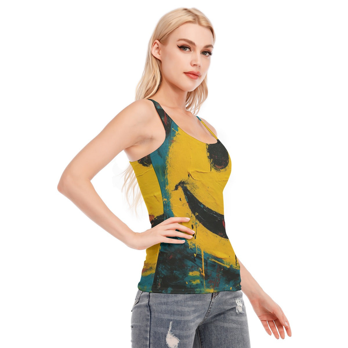 All-Over Print Women's Racer Vest | 190GSM Cotton