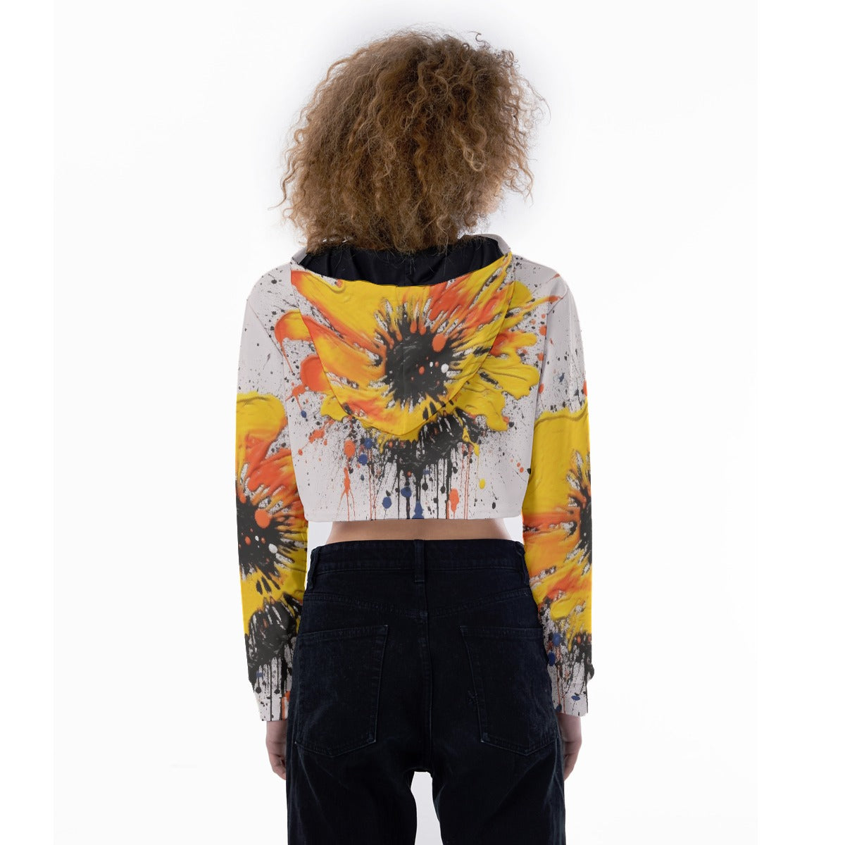 All-Over Print Women's Crop Top Hoodie