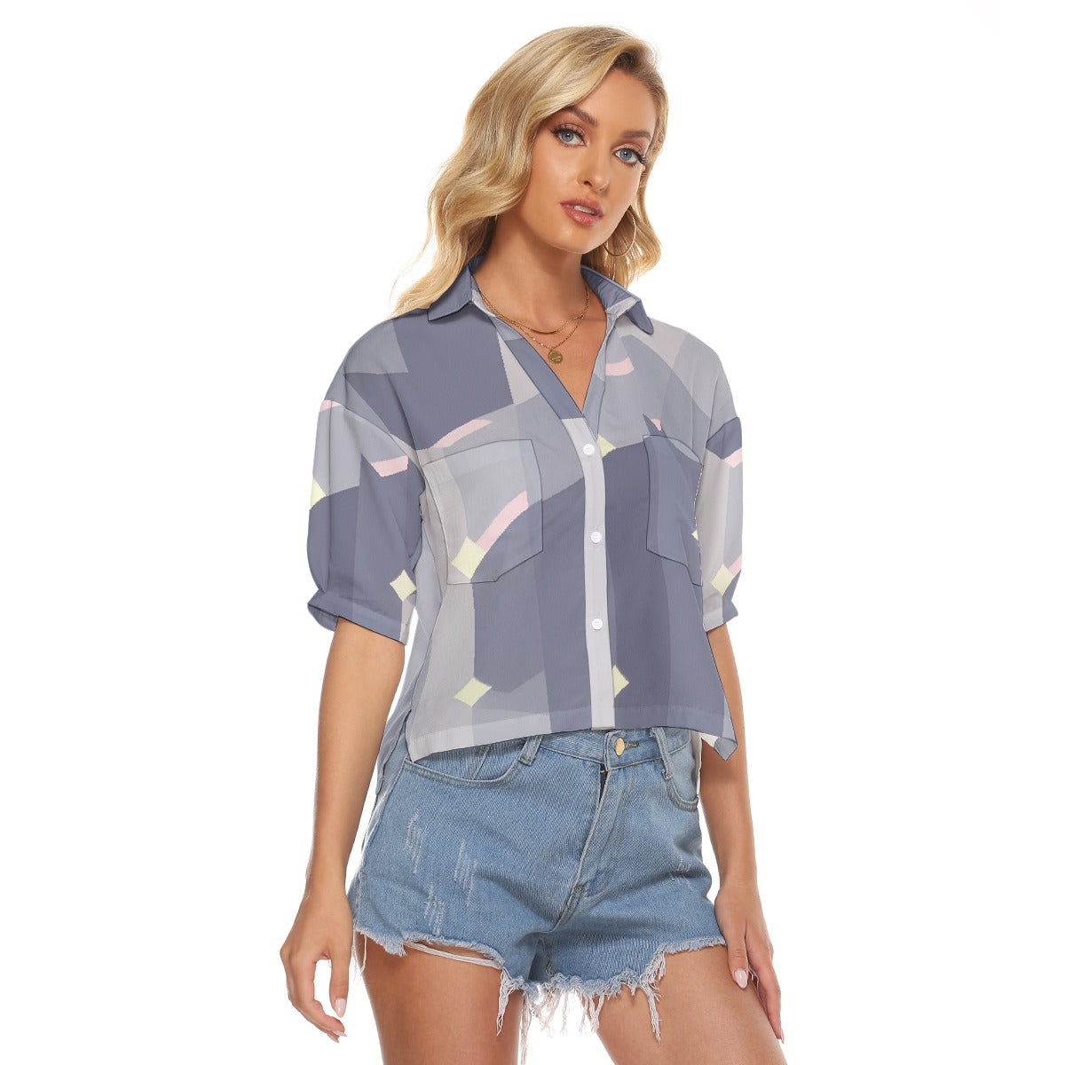 All-Over Print Women's V-neck Shirts