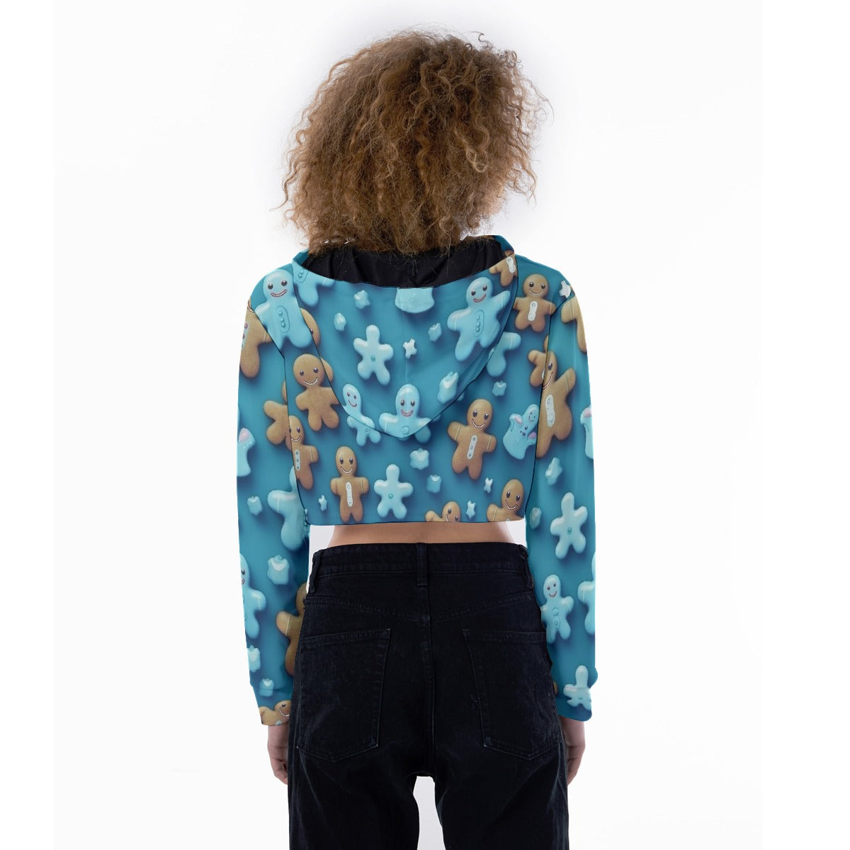 All-Over Print Women's Crop Top Hoodie