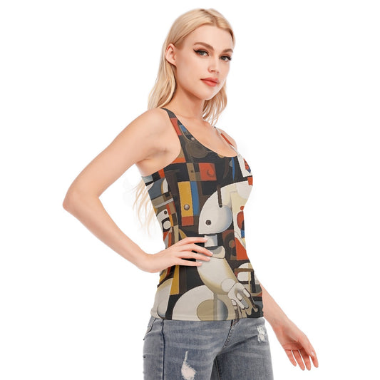 All-Over Print Women's Racer Vest | 190GSM Cotton