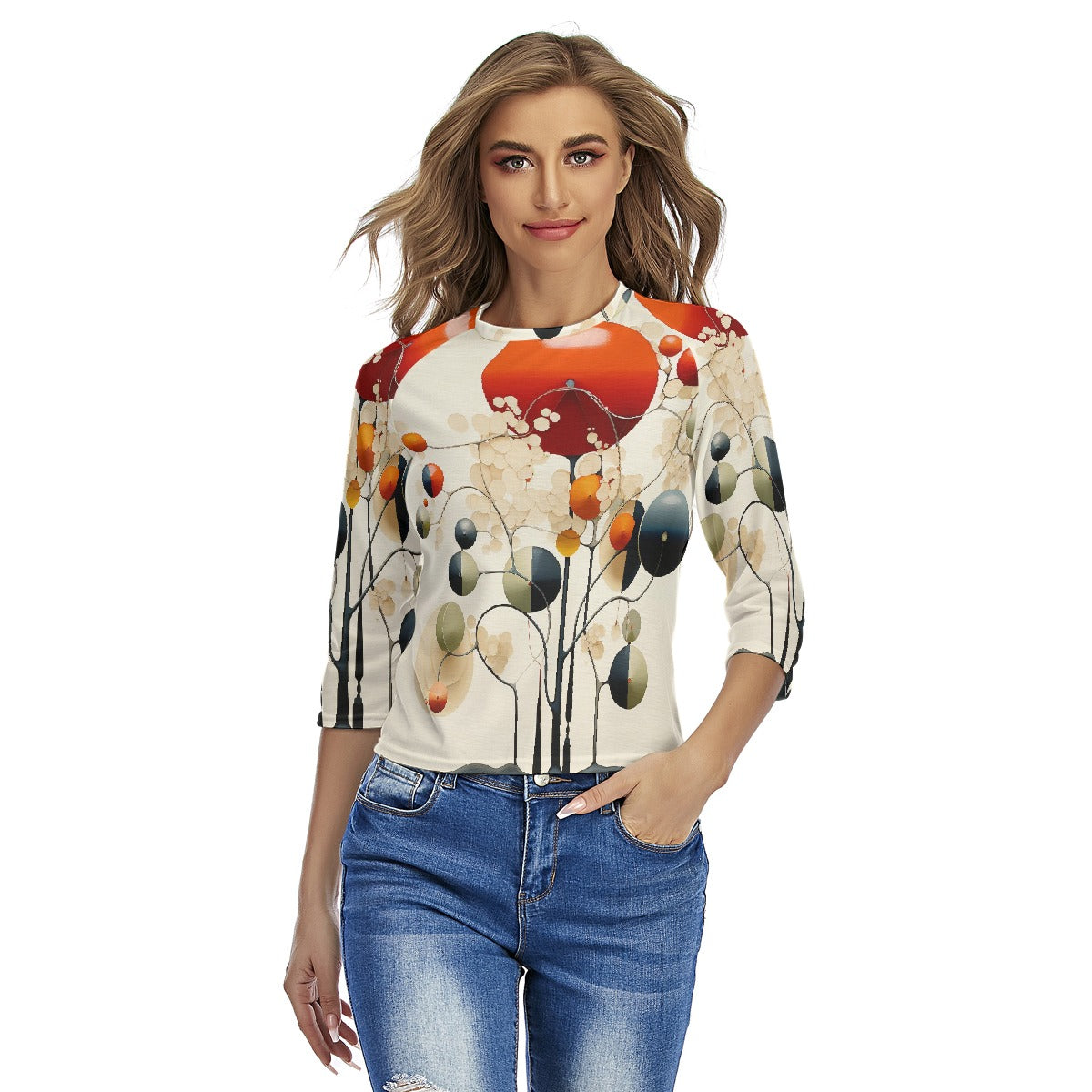 All-Over Print Women's Raglan Sleeves T-shirts