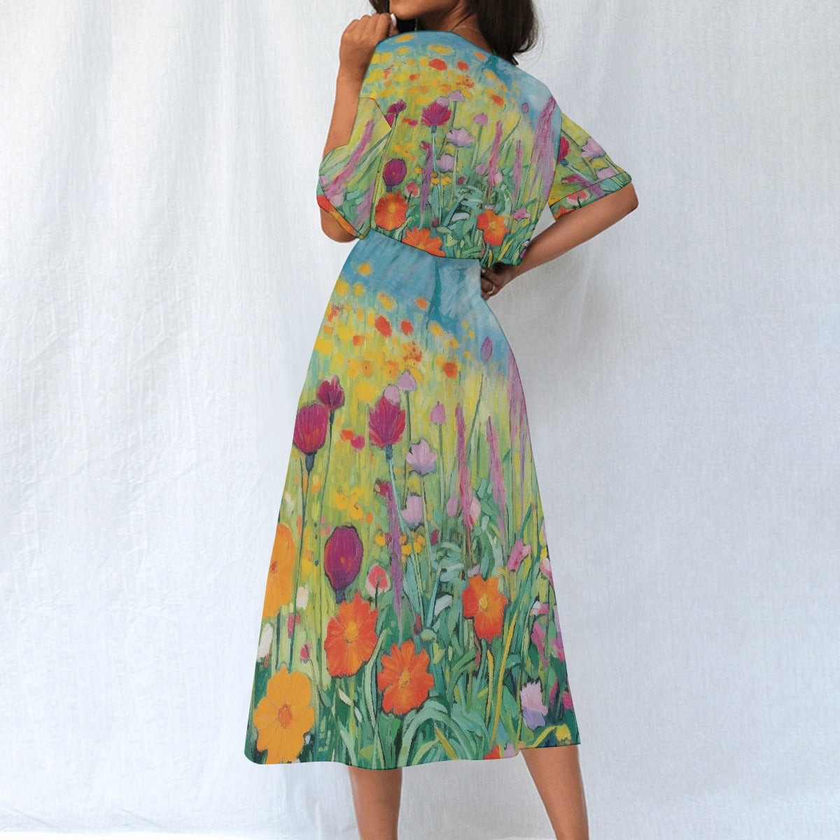 All-Over Print Women's Elastic Waist Dress