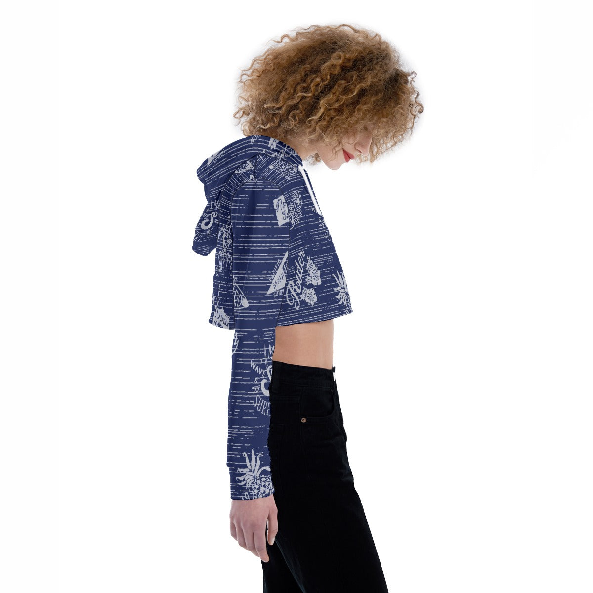 All-Over Print Women's Crop Top Hoodie