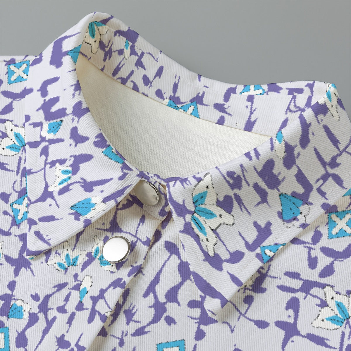 All-Over Print Women's Cropped Jacket | 245GSM Cotton