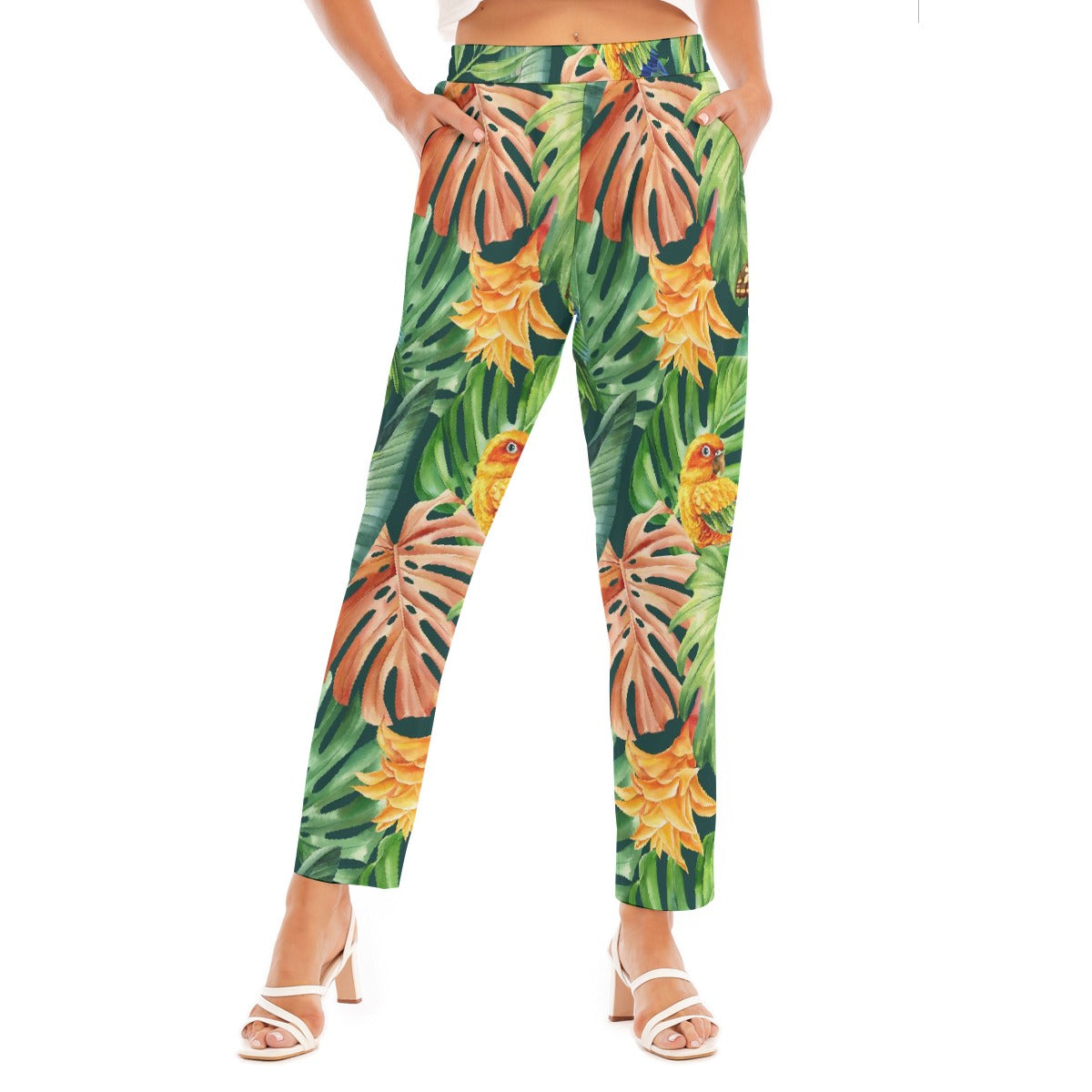 All-Over Print Women's Loose Straight-leg Pants
