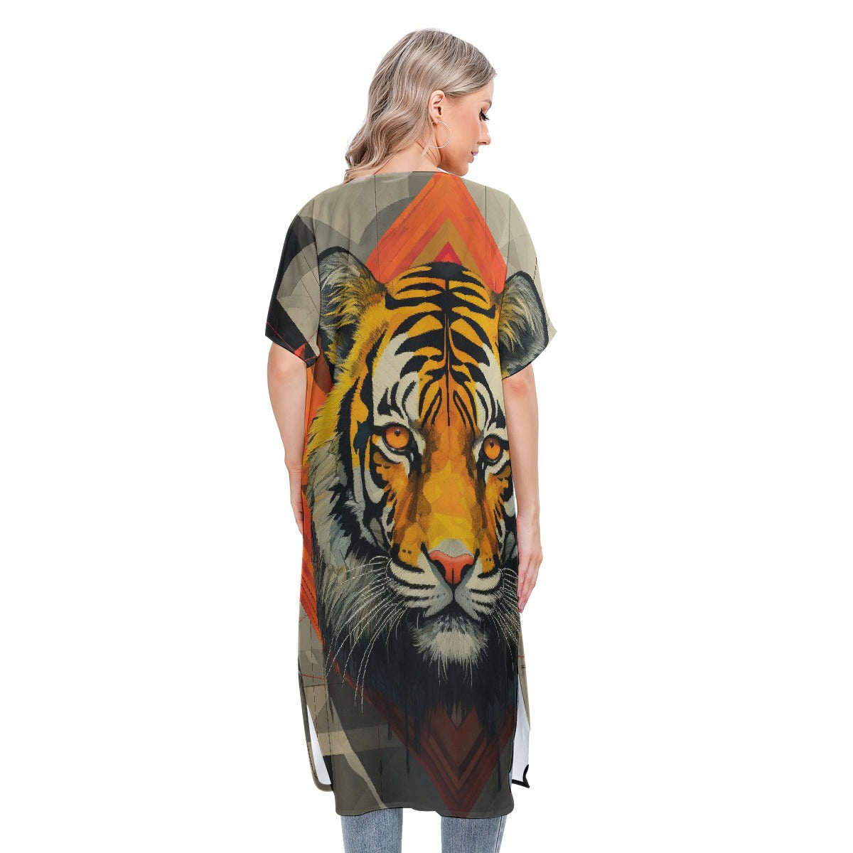 All-Over Print Women's Short Sleeve Cardigan