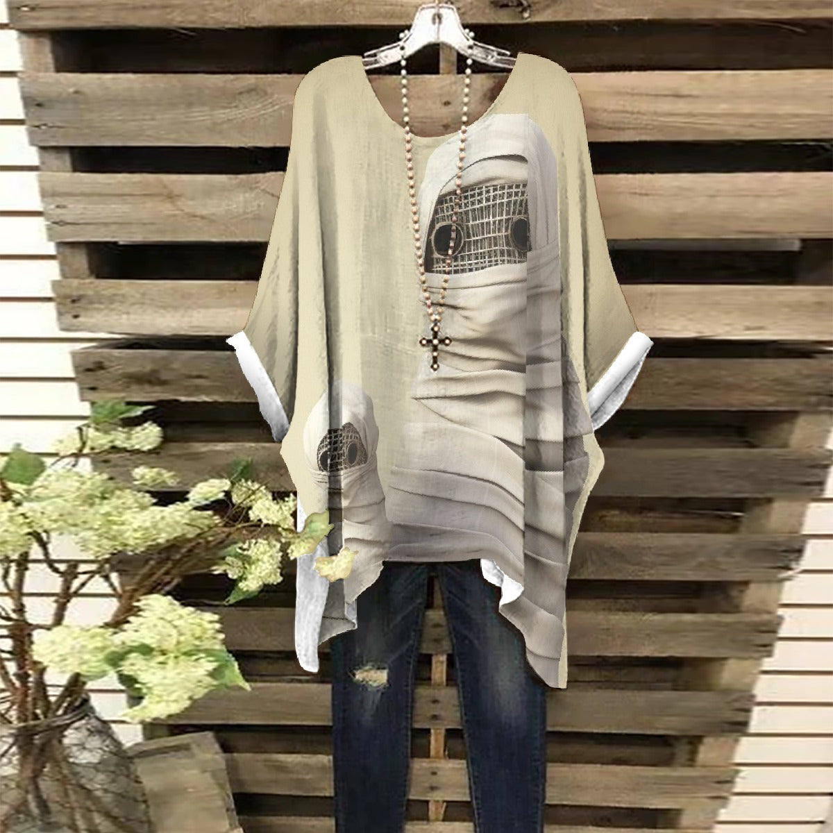 All-Over Print Women's Bat Sleeve Shirt