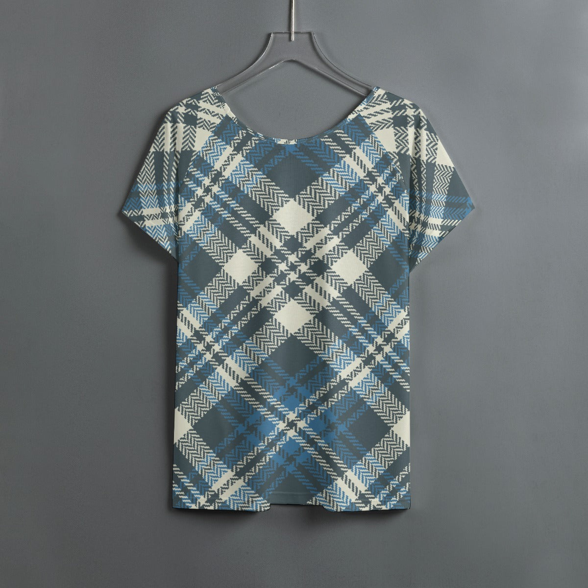All-Over Print Women's Round Neck T-shirt With Raglan Sleeve