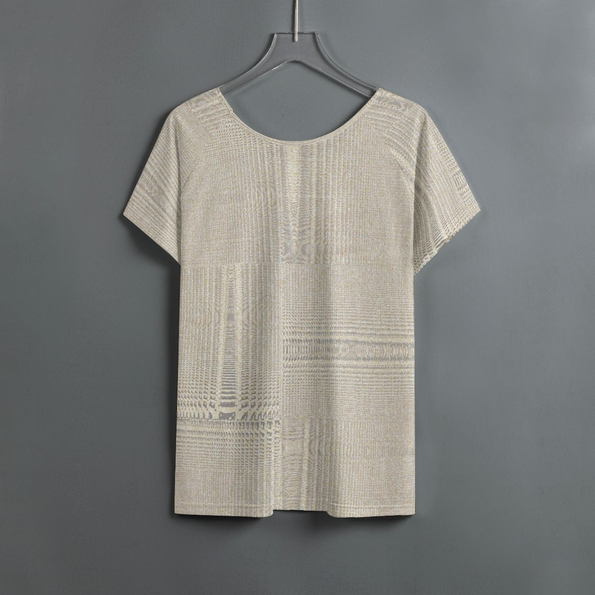 All-Over Print Women's Round Neck T-shirt With Raglan Sleeve