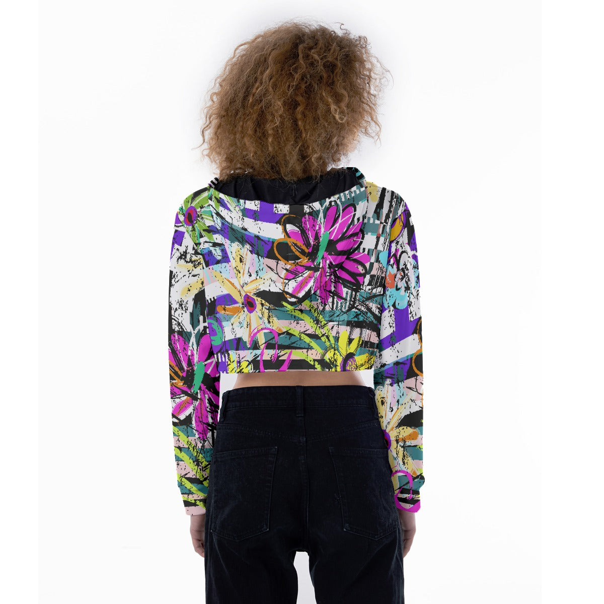 All-Over Print Women's Crop Top Hoodie