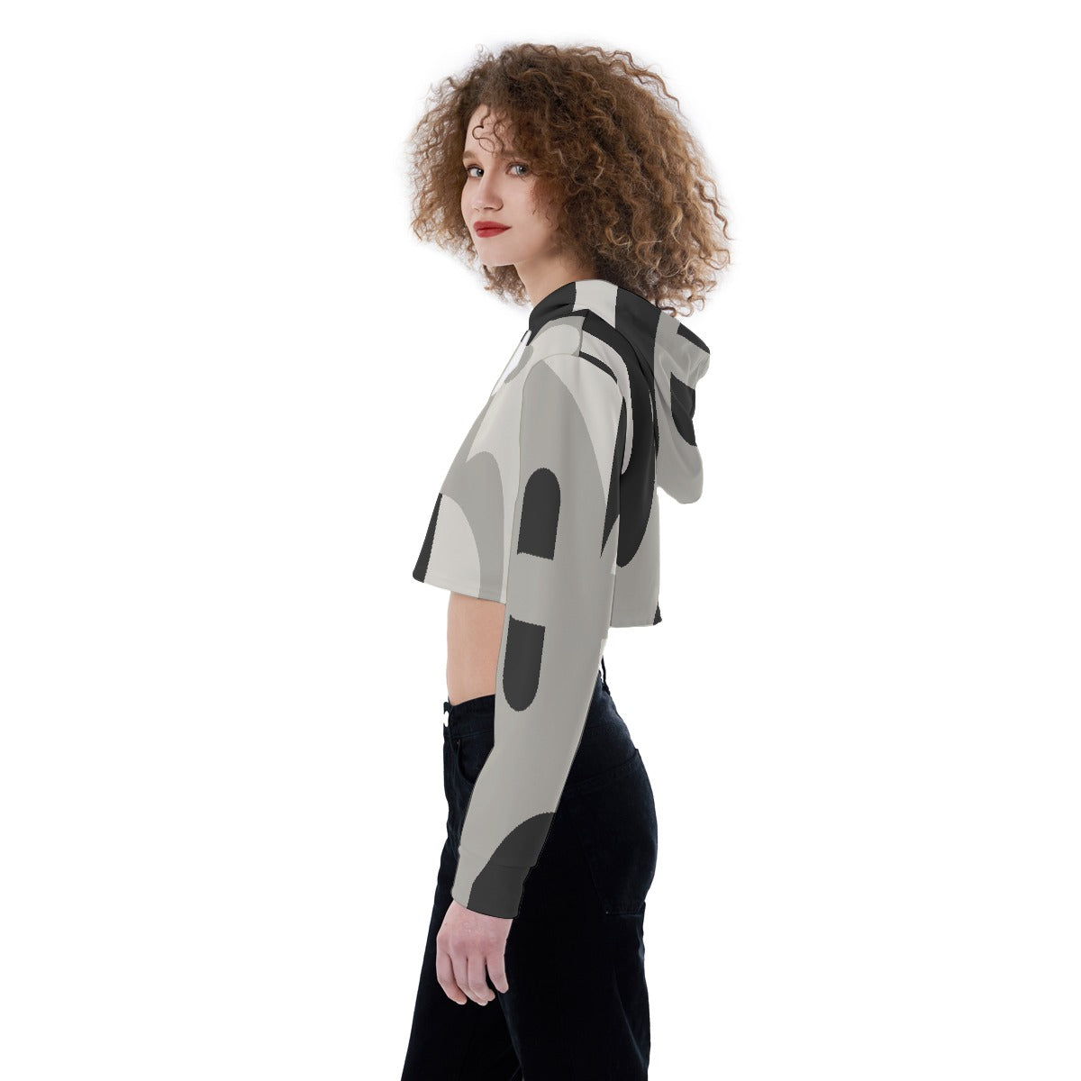 All-Over Print Women's Crop Top Hoodie