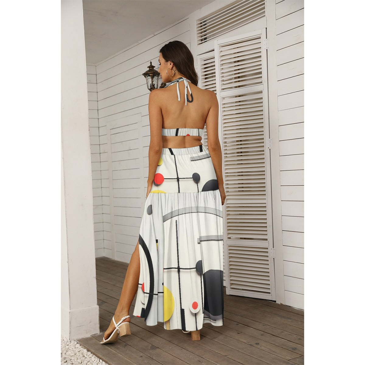 All-Over Print Women's Tie Back Wrap Dress