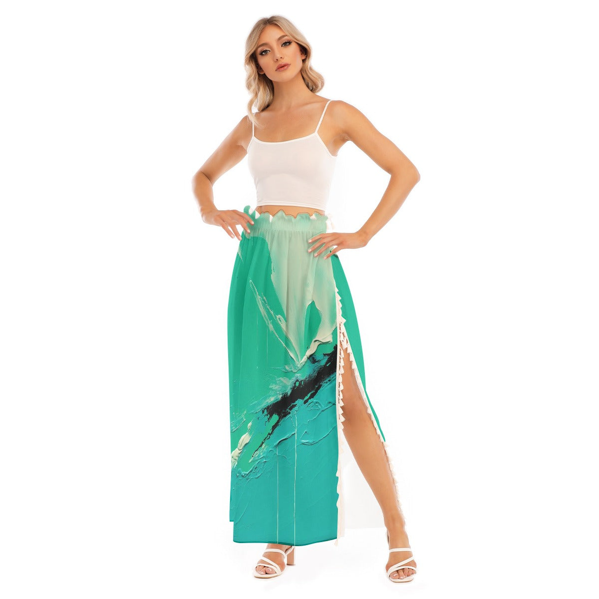 All-Over Print Women's Side Split Skirt